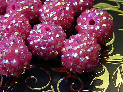 Perlen Kugel Acryl Strass 16 mm Perle Kunststoffperlen Ball