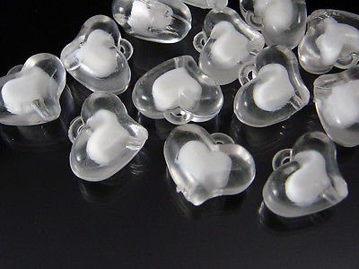 Anhänger Herz, 21 x 18 mm, Kunststoff
