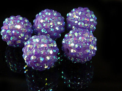 Perlen Kugel Acryl Strass 16 mm Perle Kunststoffperlen Ball