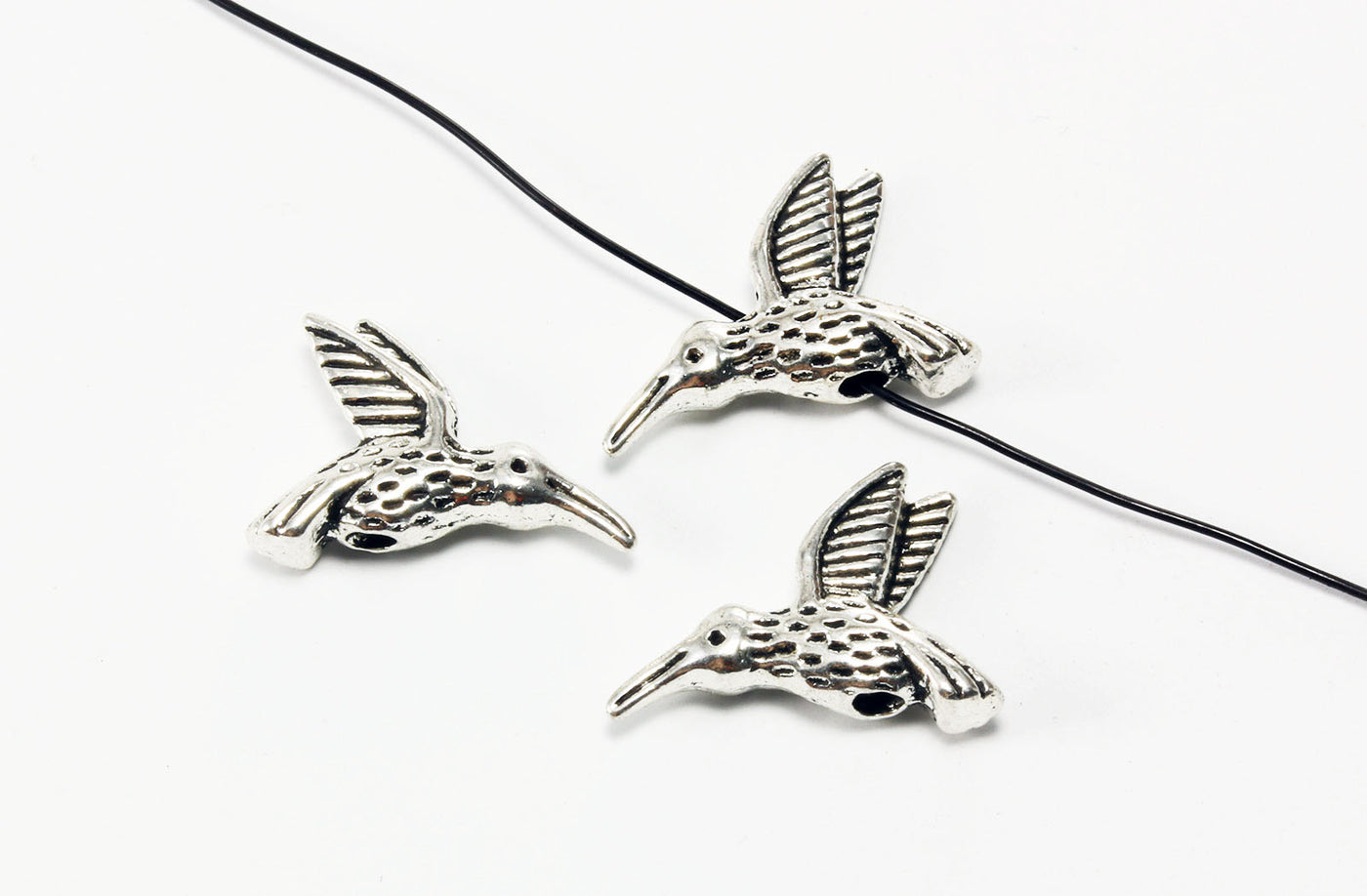 Zwischenperlen, Kolibri, 17 x 11 mm, 5 Stück
