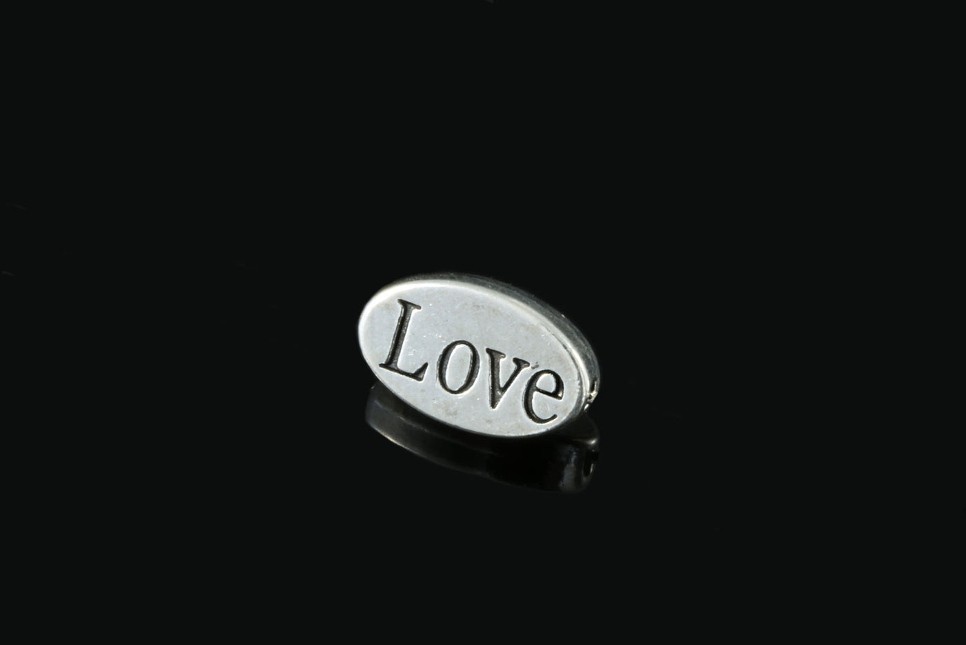 Metallperlen Love, 8 x 13 mm, 5 Stück