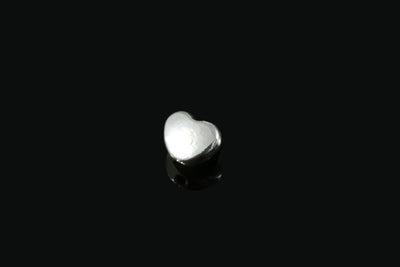 Metallperlen, Herz, 6 x 8 mm, 10 Stück
