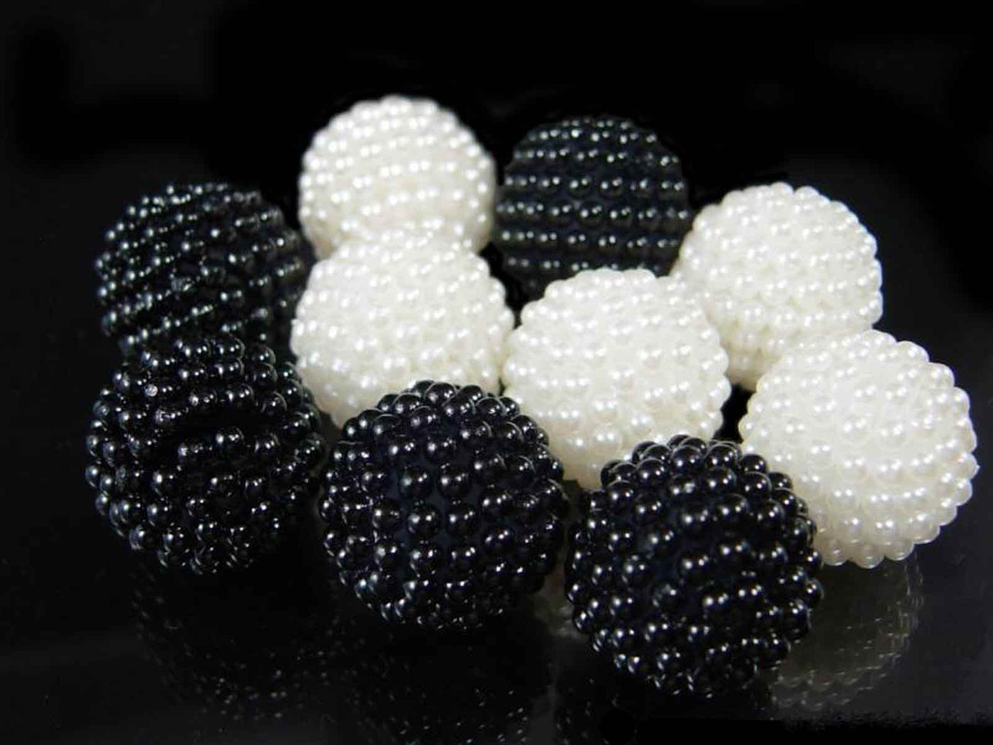Kunststoffperlen Brombeere, Ø 10 mm, Kugel