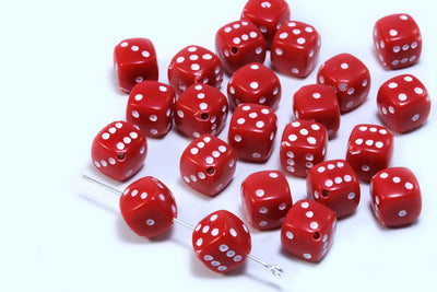 Spielwürfel Perlen, 8 mm, 50 Stück