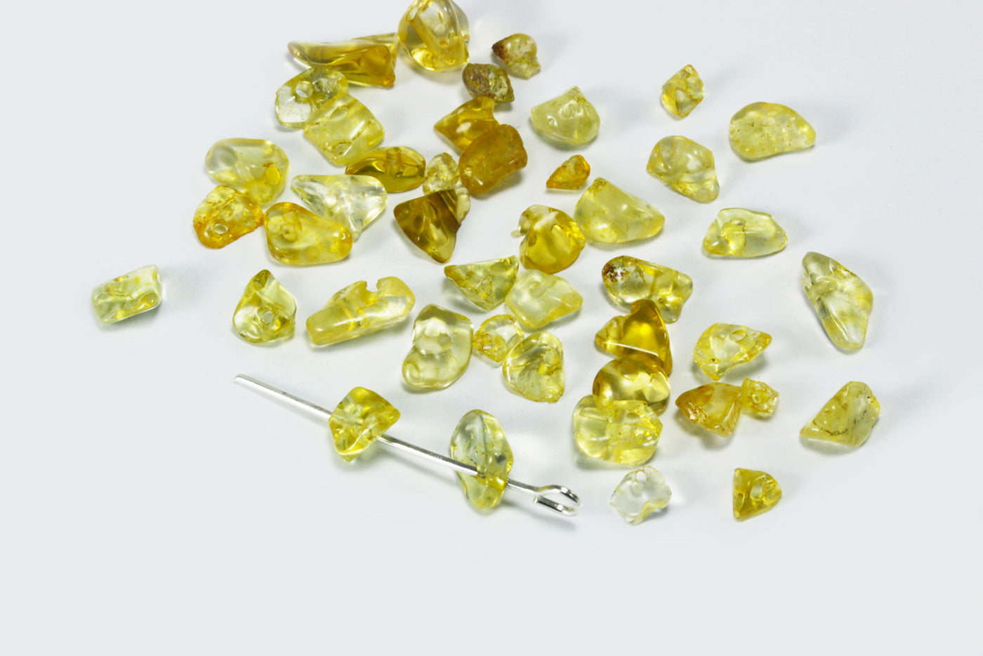 Edelstein Perlen, Calcit gelb / orange, 5-8 mm, 50 Stück