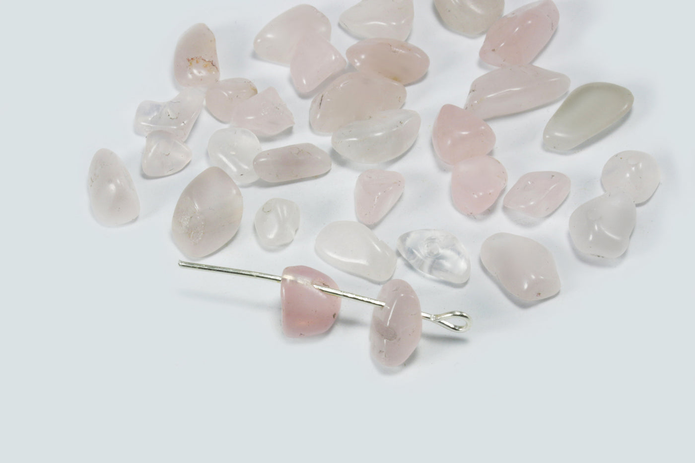 Edelstein Perlen, Rosenquarz, 5-8 mm, 50 Stück