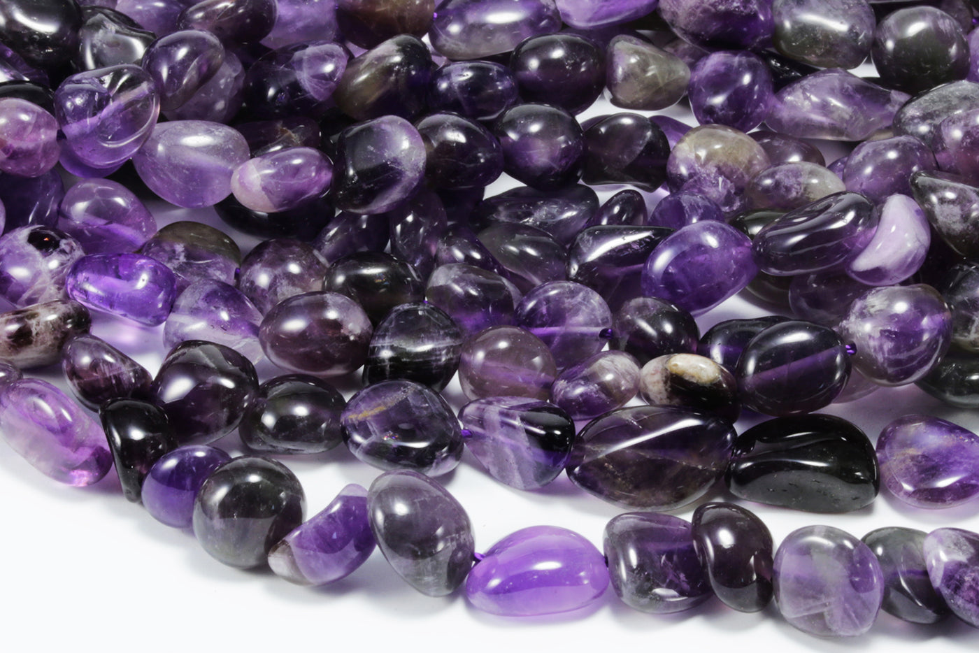 Edelstein Perlen, Amethyst, 1 Strang, 40-41 cm