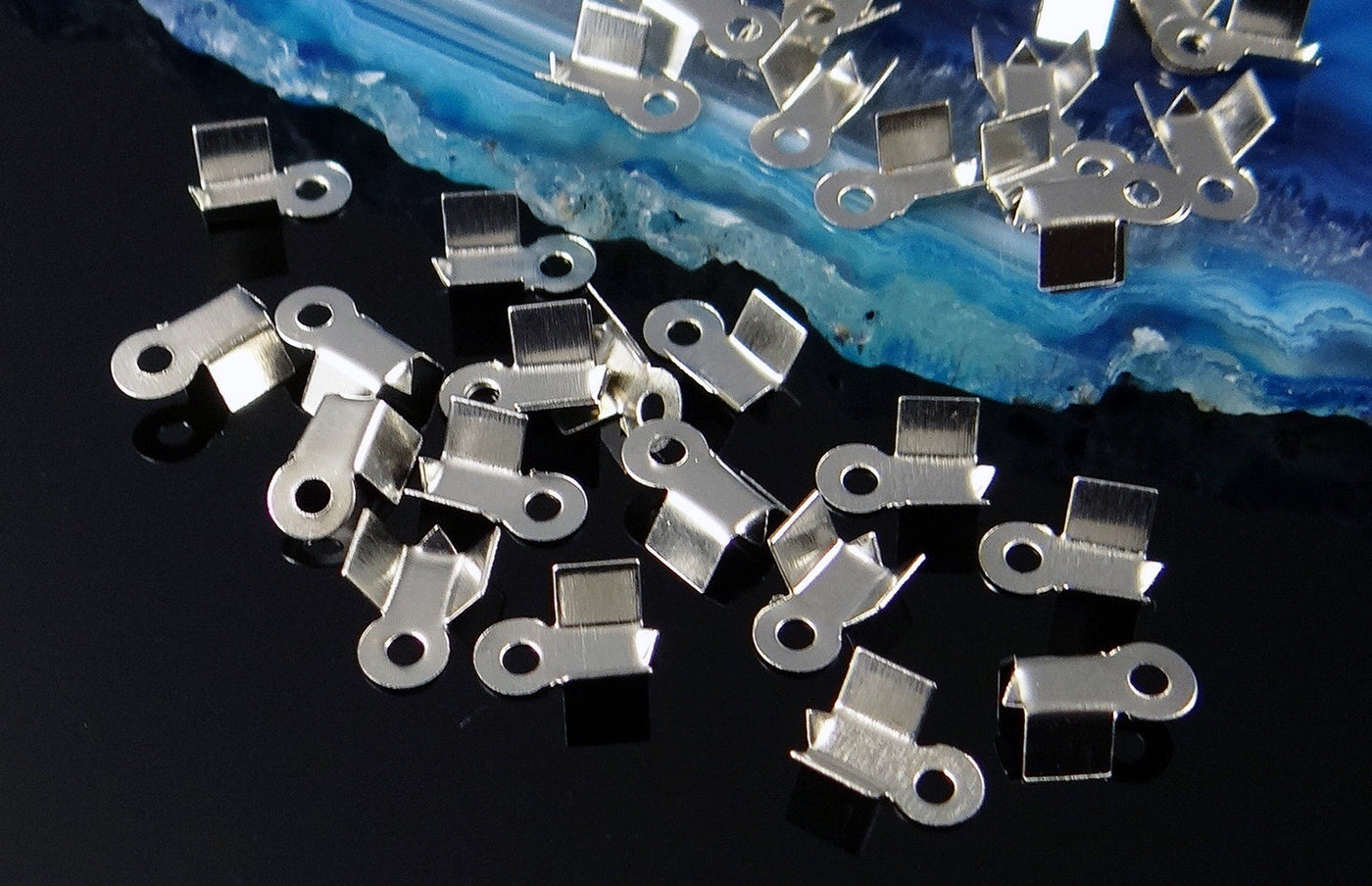 Klemmbleche 50 Stk. Endteile 9x3,5 mm Verbinder Endstücke Klemme, S15