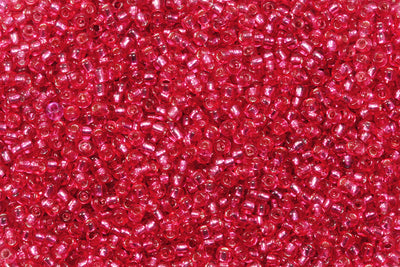 Rocailles mit Silbereinzug, Ø 2 mm, 20/100 g