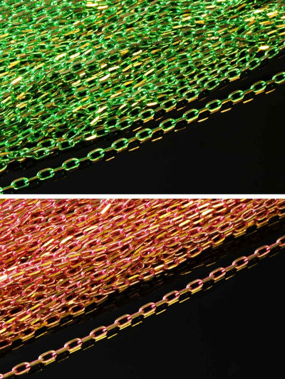 Ankerkette, 2 x 4 mm, 1 m, Kupfer, Meterware