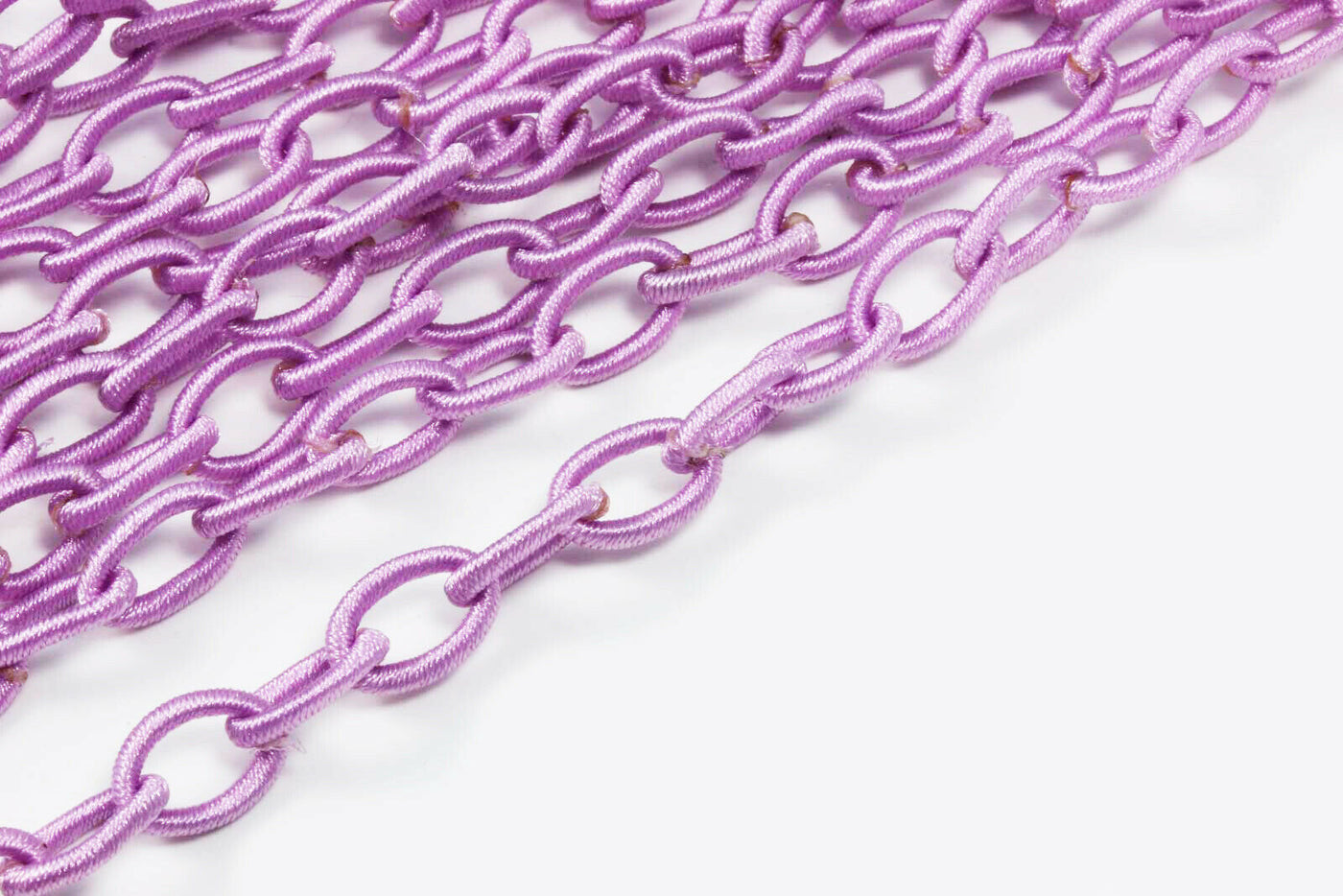 Textil Gliederkette, 90 cm, 12 x 8 mm, ohne Verschluss