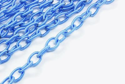 Textil Gliederkette, 90 cm, 12 x 8 mm, ohne Verschluss