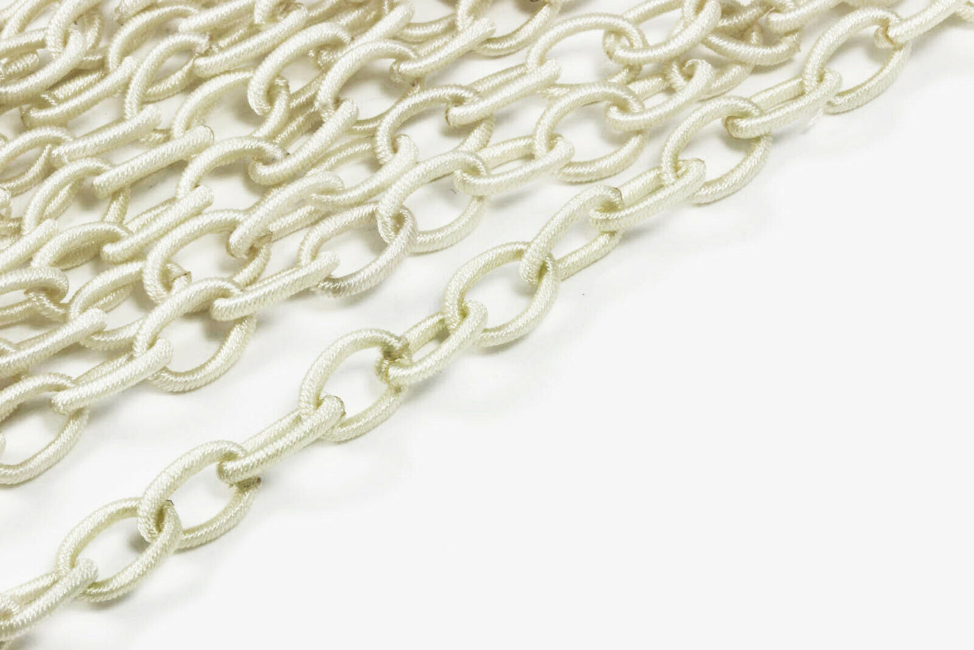 Textil Gliederkette, 90 cm, 12 x 8 mm, ohne Verschluss