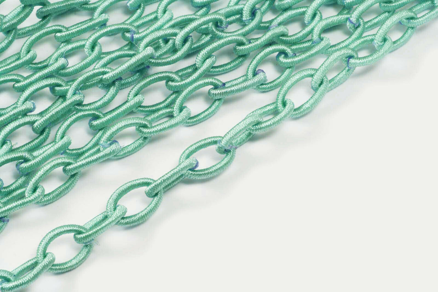 Textil Gliederkette, 90 cm, 12 x 8 mm, ohne Verschluss