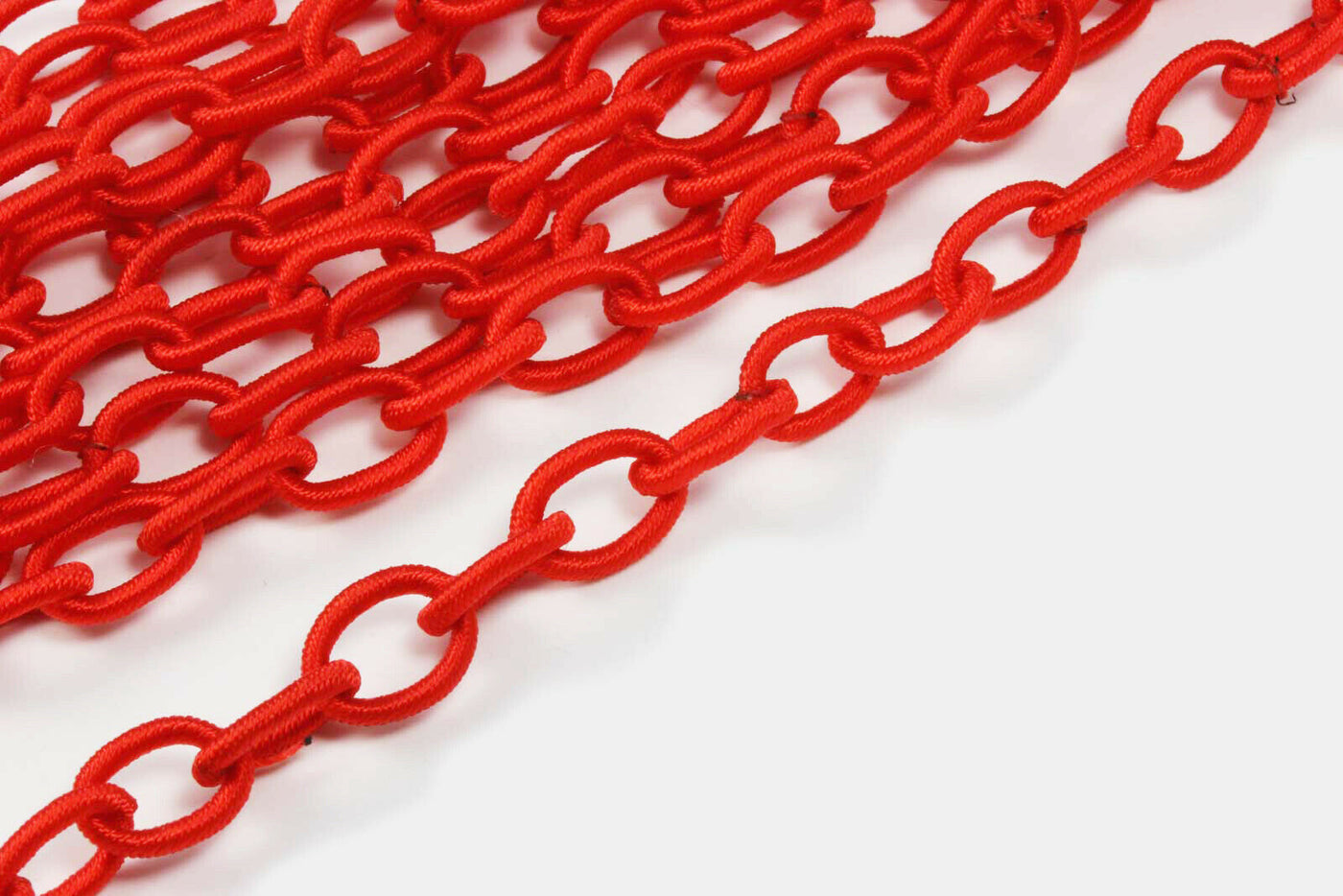 Textil Gliederkette, 90 cm, 12 x 8 mm, ohne Verschluss