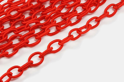 Textil Gliederkette, 90 cm, 12 x 8 mm, ohne Verschluss