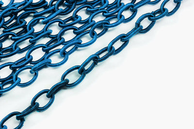 Textil Gliederkette, 90 cm, 12 x 8 mm, ohne Verschluss