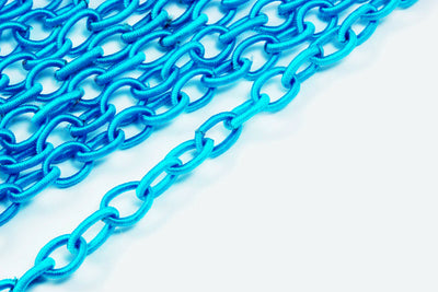 Textil Gliederkette, 90 cm, 12 x 8 mm, ohne Verschluss