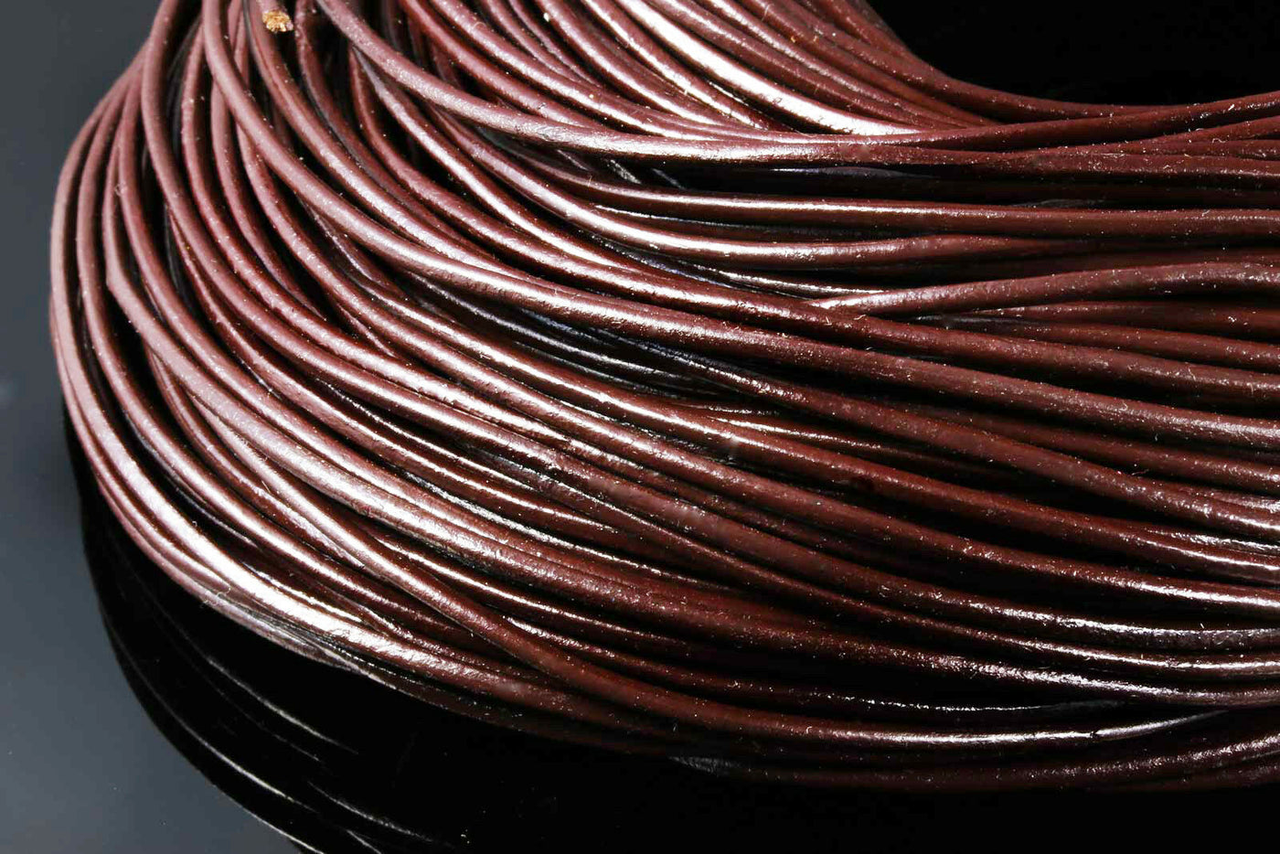 Lederband rund, Ø 1 mm, Echt Leder
