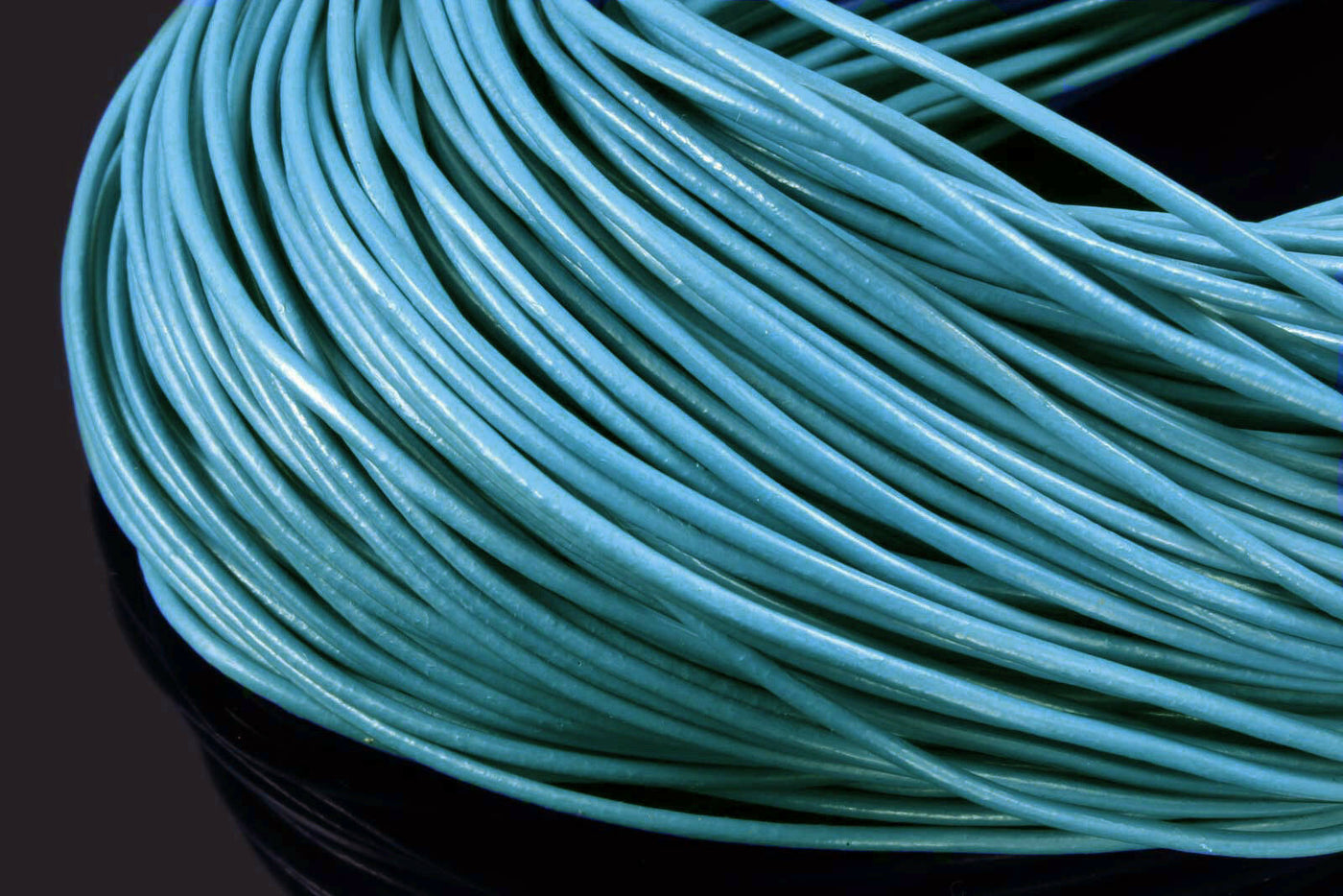 Lederband rund, Ø 1 mm, Echt Leder