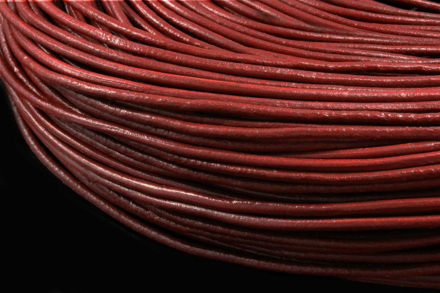 Lederband rund, Ø 1 mm, Echt Leder