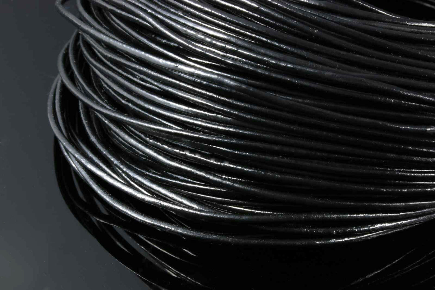 Lederband rund, Ø 1 mm, Echt Leder