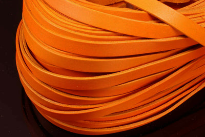 Lederband flach, 10 mm, 1 m, Echt Leder