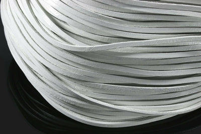 Lederband flach, 3 mm, 1 m, Echt Leder