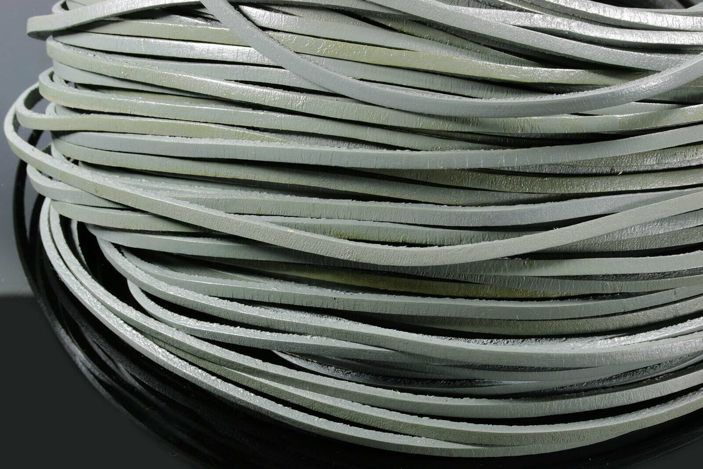 Lederband flach, 3 mm, 1 m, Echt Leder