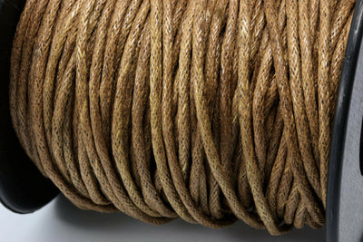 Baumwollkordel gewachst, Ø 1 mm, 5 Meter, (0,30€/m)