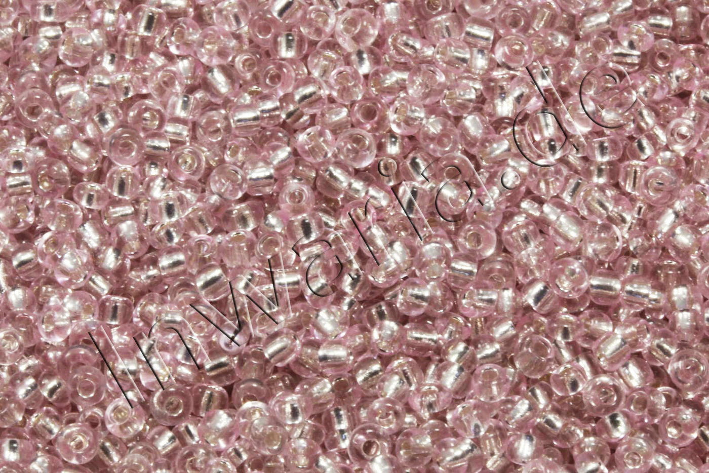 Rocailles mit Silbereinzug, Ø 2 mm, 20/100 g