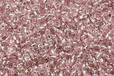 Rocailles mit Silbereinzug, Ø 2 mm, 20/100 g