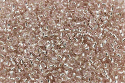 Rocailles mit Silbereinzug, Ø 2 mm, 20/100 g