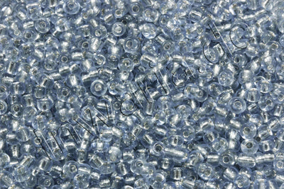 Rocailles mit Silbereinzug, Ø 2 mm, 20/100 g