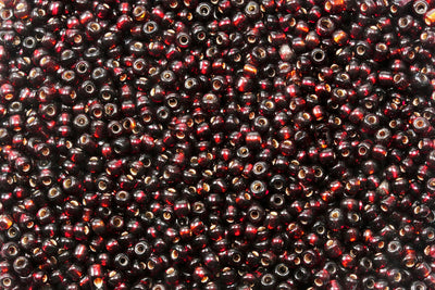 Rocailles mit Silbereinzug, Ø 2 mm, 20/100 g
