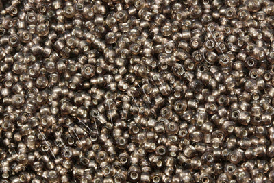 Rocailles mit Silbereinzug, Ø 2 mm, 20/100 g