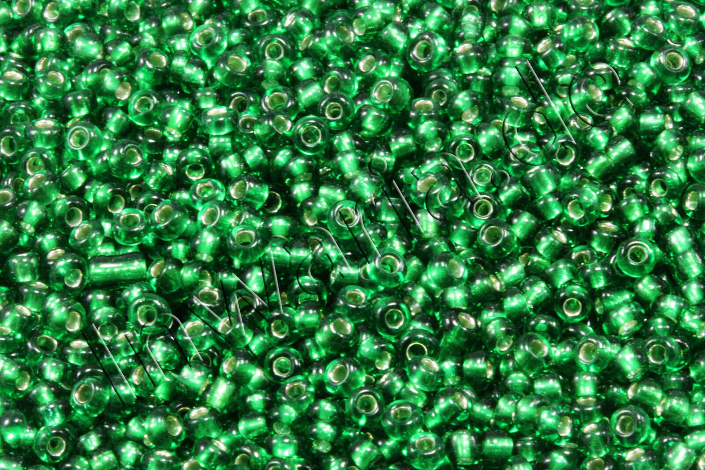 Rocailles mit Silbereinzug, Ø 2 mm, 20/100 g