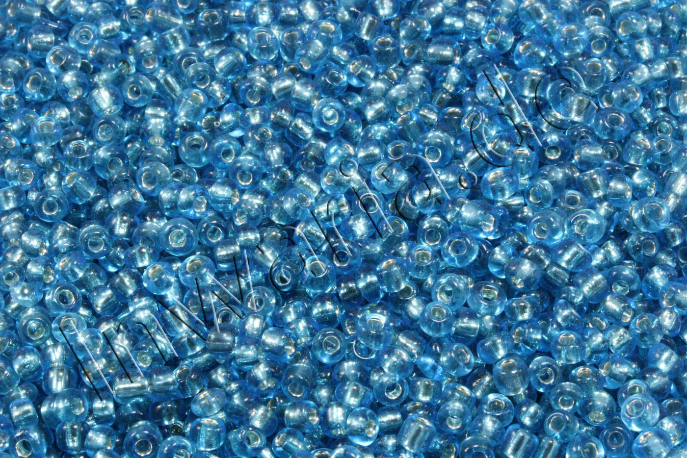Rocailles mit Silbereinzug, Ø 2 mm, 20/100 g