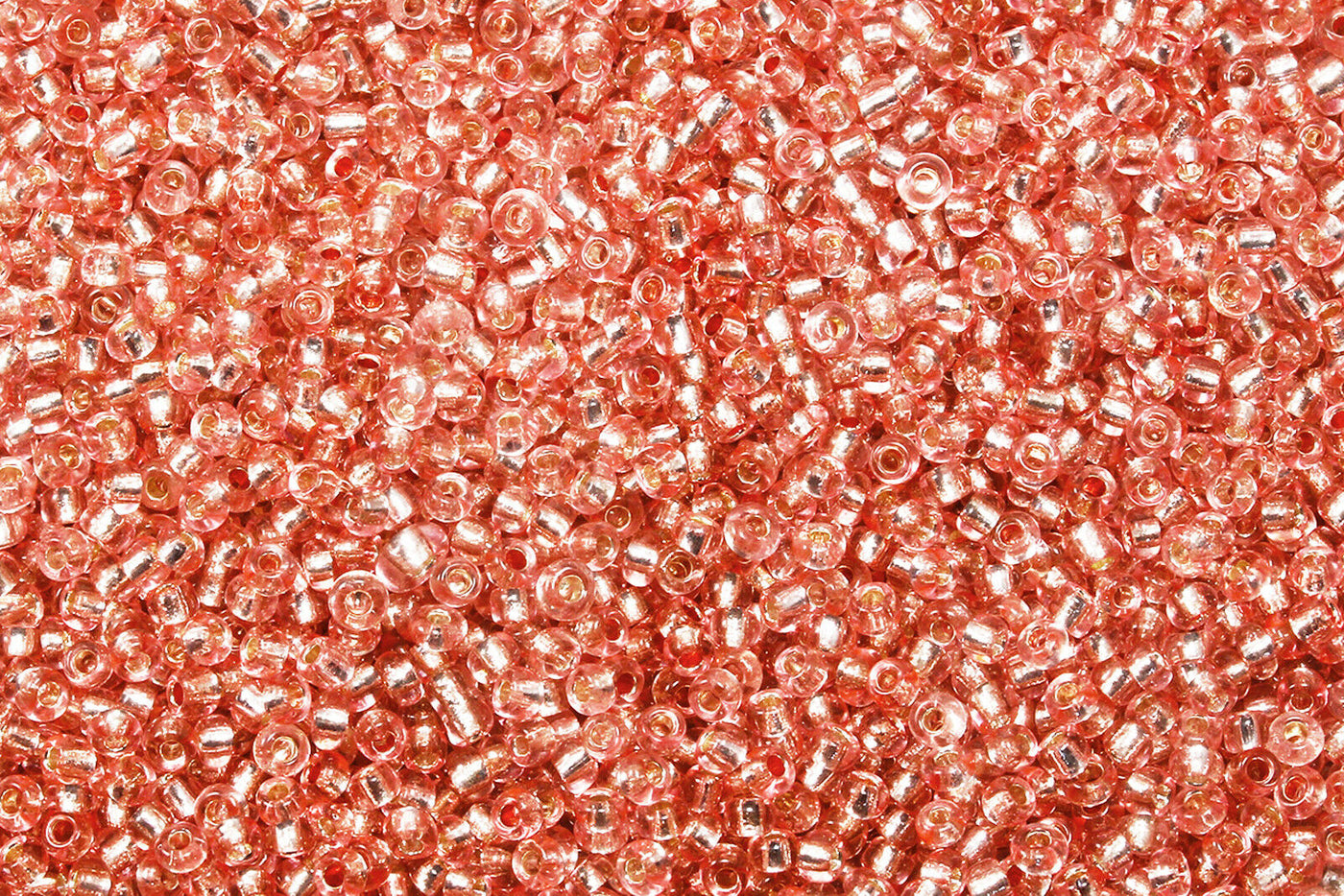 Rocailles mit Silbereinzug, Ø 2 mm, 20/100 g