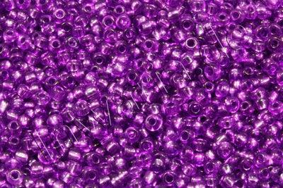 Rocailles mit Silbereinzug, Ø 2 mm, 20/100 g