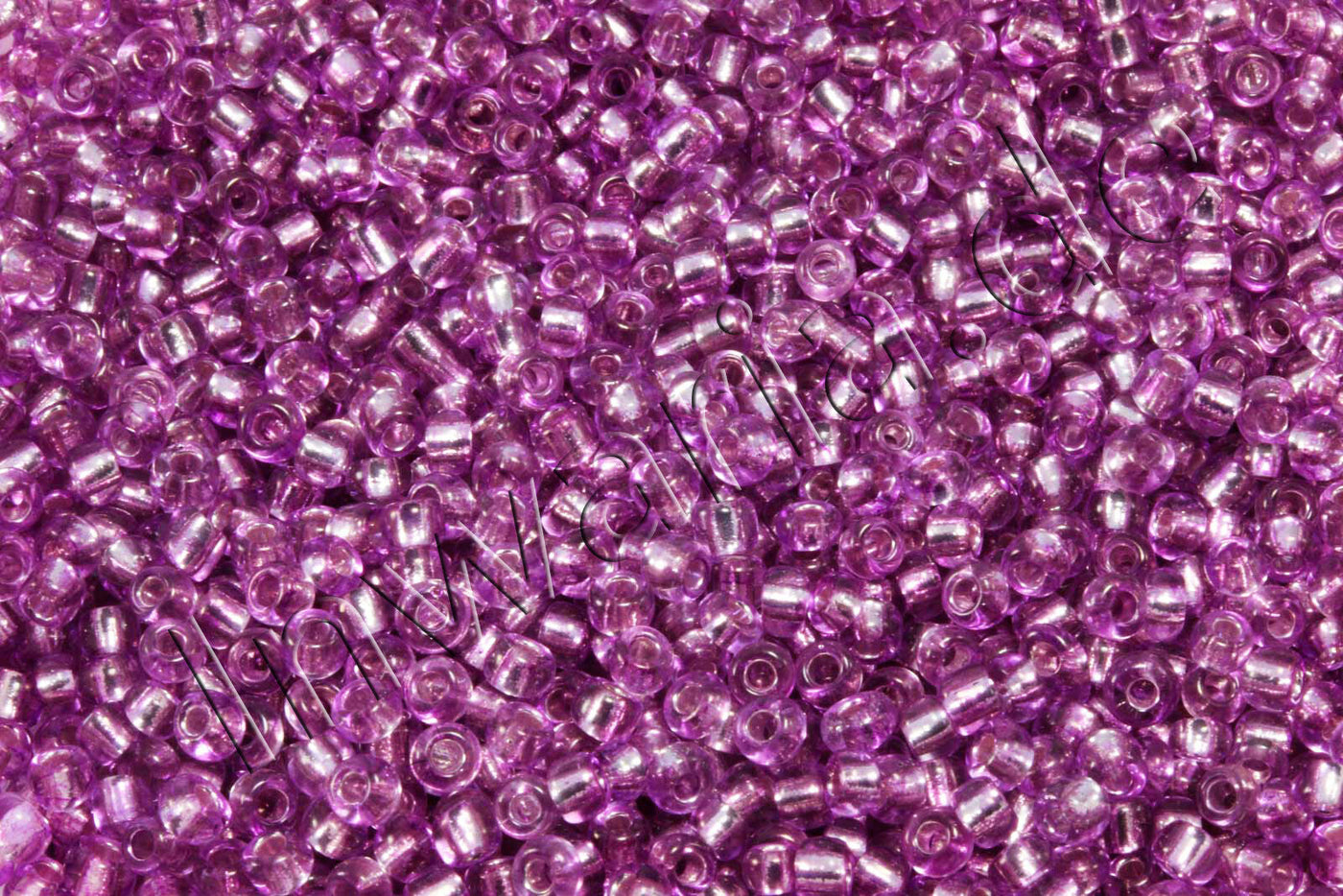 Rocailles mit Silbereinzug, Ø 2 mm, 20/100 g