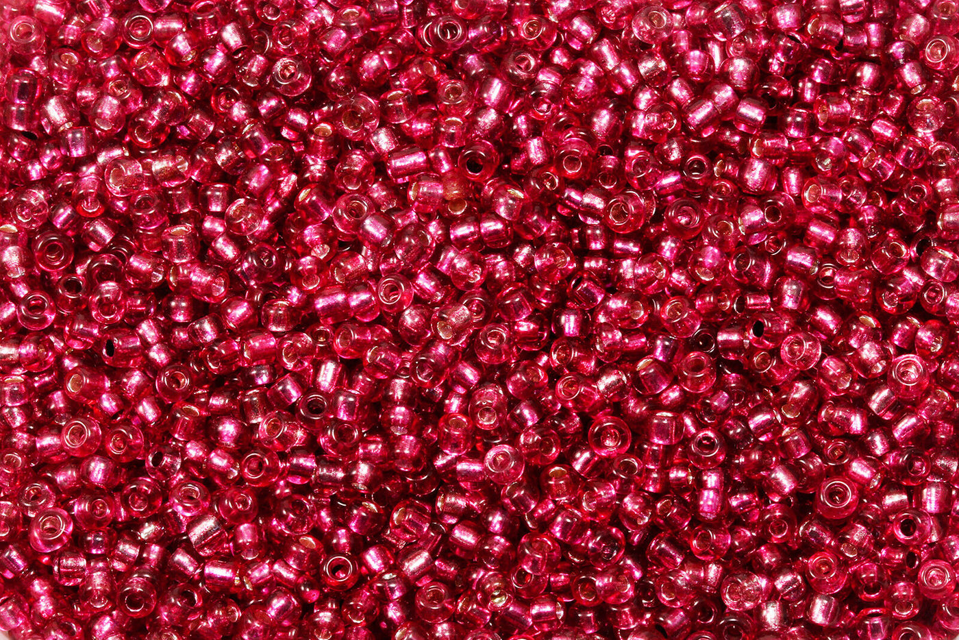 Rocailles mit Silbereinzug, Ø 2 mm, 20/100 g