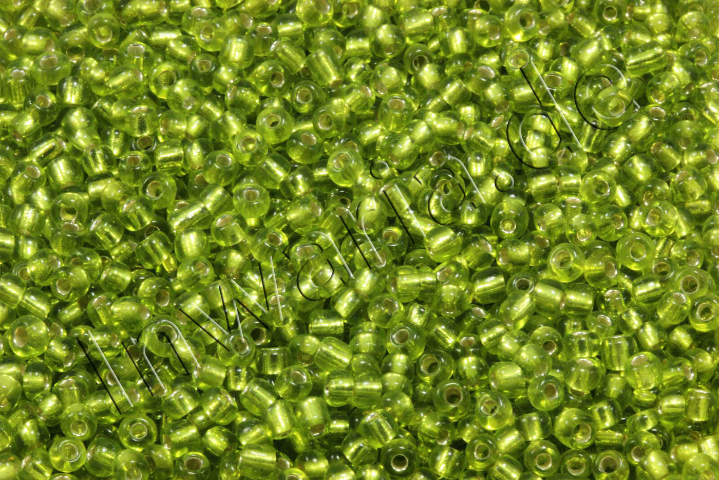 Rocailles mit Silbereinzug, Ø 2 mm, 20/100 g