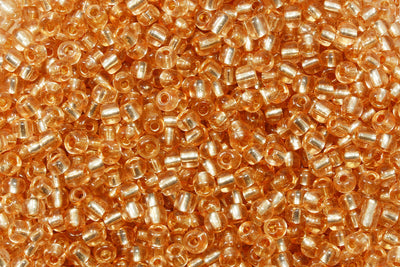 Rocailles mit Silbereinzug, Ø 2 mm, 20/100 g