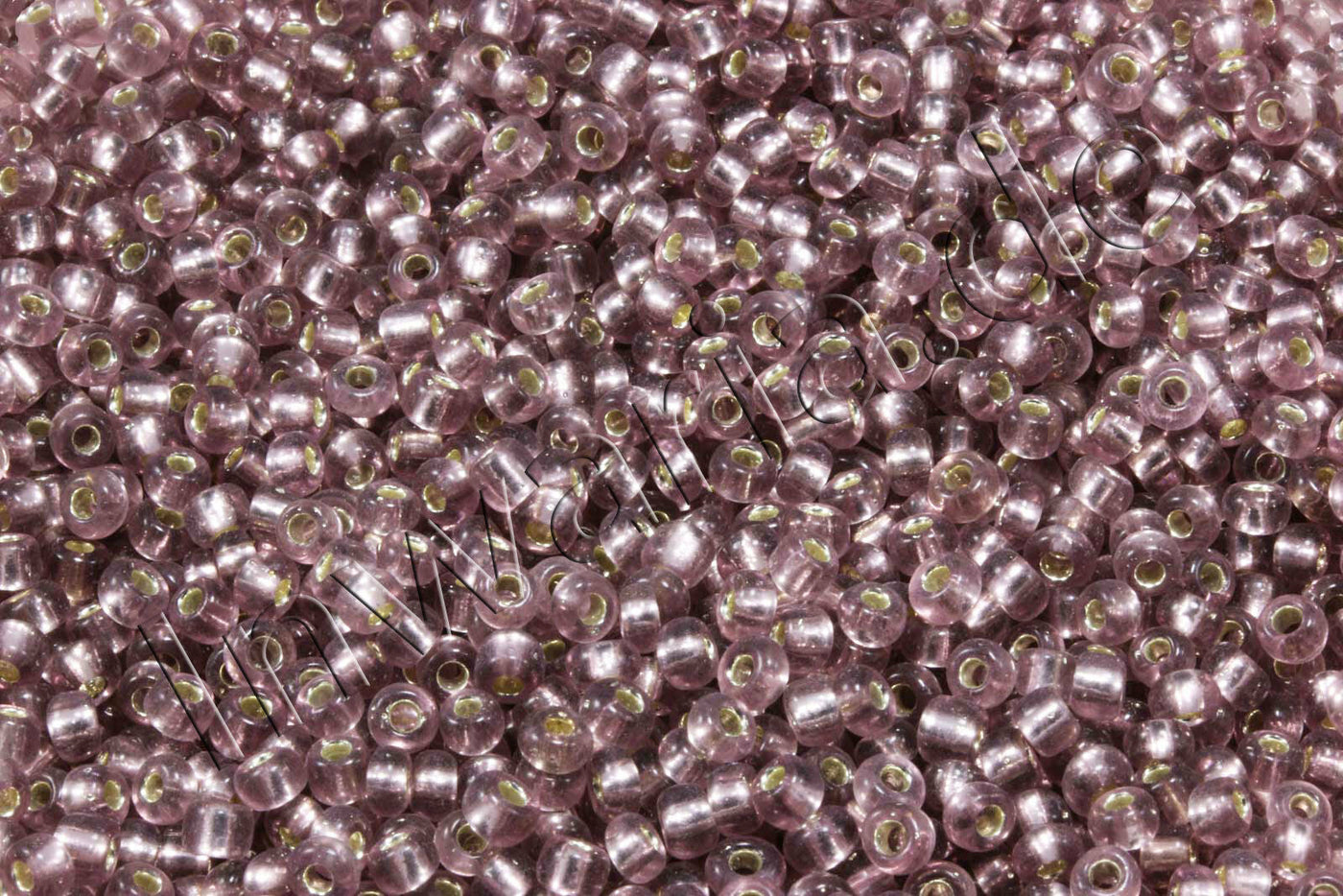 Rocailles mit Silbereinzug, Ø 2 mm, 20/100 g