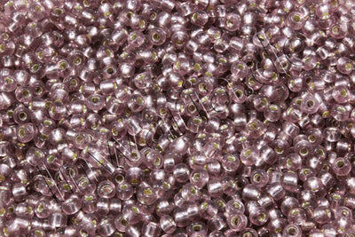 Rocailles mit Silbereinzug, Ø 2 mm, 20/100 g