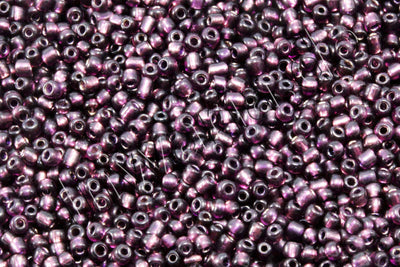 Rocailles mit Silbereinzug, Ø 2 mm, 20/100 g