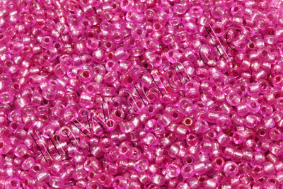 Rocailles mit Silbereinzug, Ø 2 mm, 20/100 g