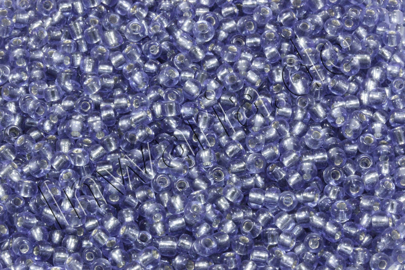 Rocailles mit Silbereinzug, Ø 2 mm, 20/100 g