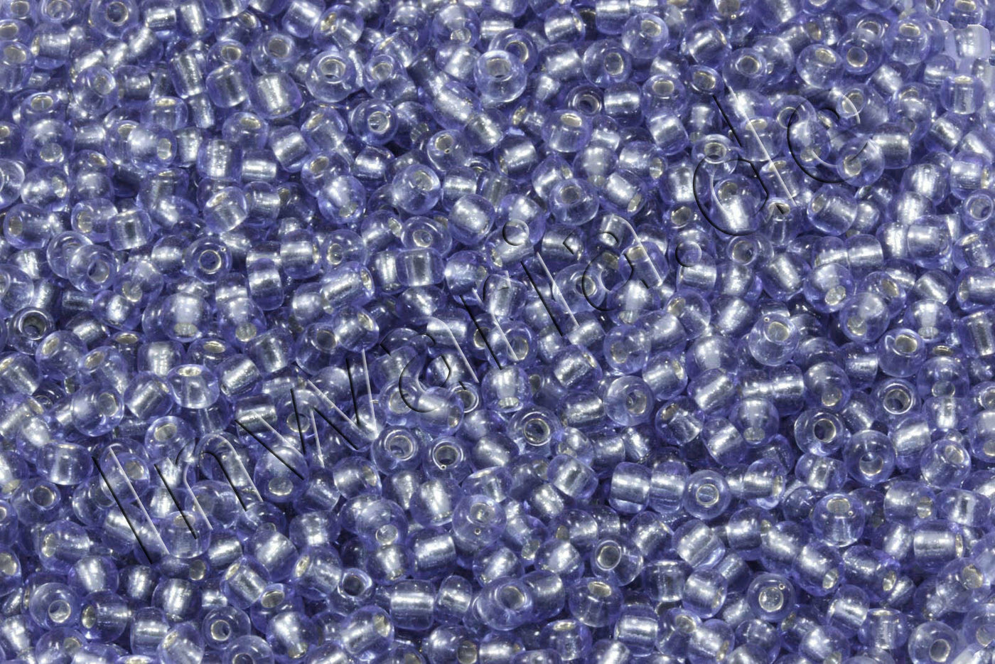 Rocailles mit Silbereinzug, Ø 2 mm, 20/100 g